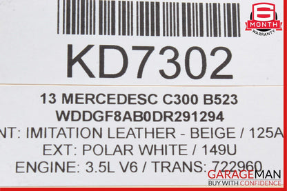 08-16 Mercedes GLK350 E350 C300 Rear Right Side Door Window Regulator Motor