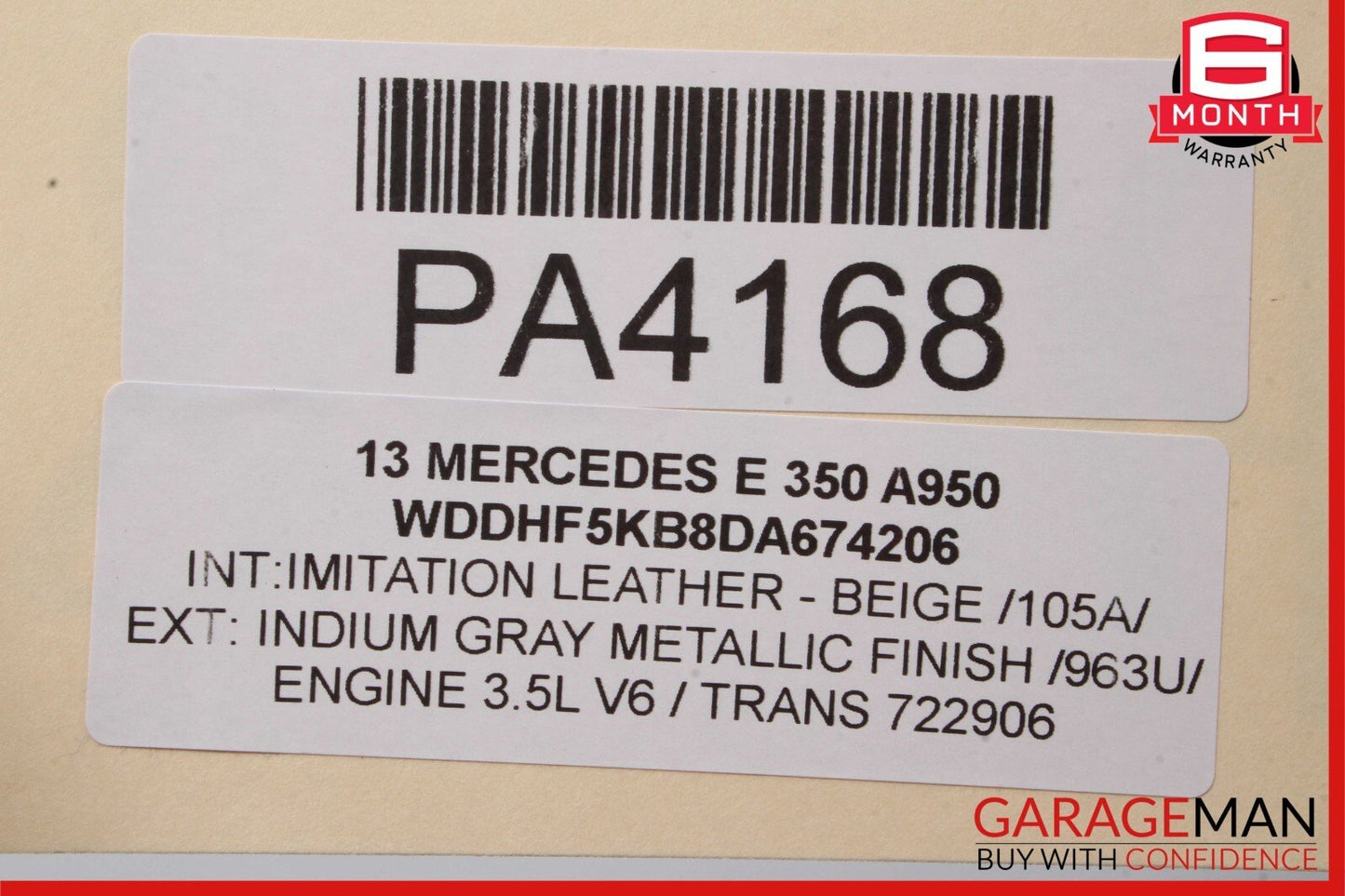 12-15 Mercedes W212 E350 C350 3.5 V6 RWD Engine Motor Block Assembly OEM 120k
