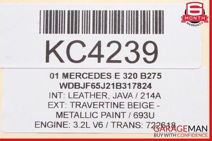 98-02 Mercedes W210 E320 Rear Left Driver Side Exterior Door Handle Beige OEM