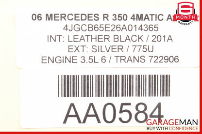 06-09 Mercedes W251 R350 R500 Air Airmatic Suspension Control Module Unit OEM