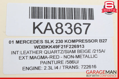 01-04 Mercedes R170 SLK230 SLK320 Front Left Side Exterior Door Handle OEM