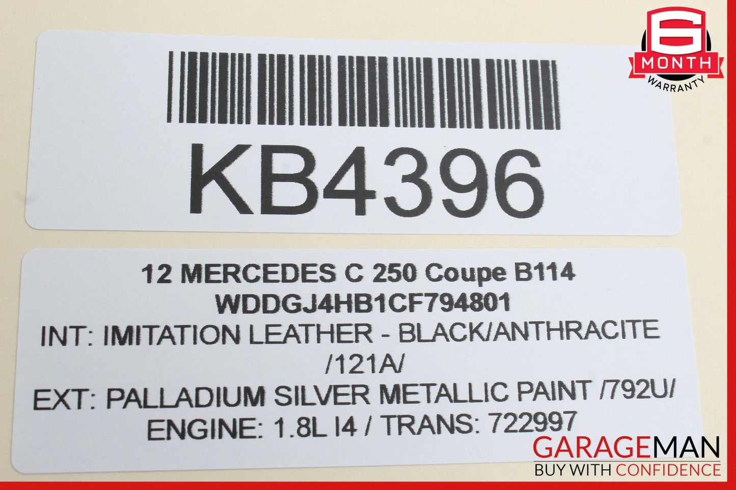 12-14 Mercedes W204 C250 C300 C350 Rear Fuse Relay Box Module OEM