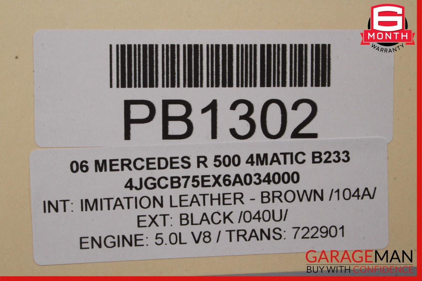 06-12 Mercedes W251 R320 R500 Front Panoramic Pano Sunroof Sun Roof Glass OEM