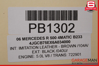 06-12 Mercedes W251 R320 R500 Front Panoramic Pano Sunroof Sun Roof Glass OEM