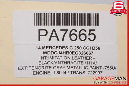 12-14 Mercedes W204 C250 C350 Coupe Sport Left Side Skirt Rocker Moulding Gray