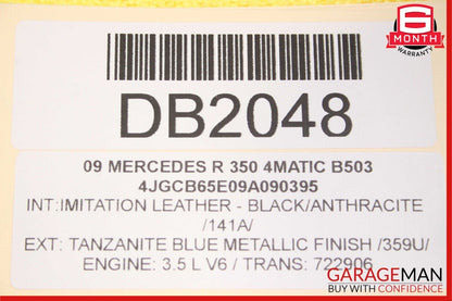 06-10 Mercedes W251 R350 R550 R63 AMG Front Hood Bonnet Panel Tanzanite Blue OEM