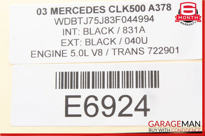 03-09 Mercedes W209 CLK500 Front Right Passenger Side Seat Belt Feeder Motor OEM