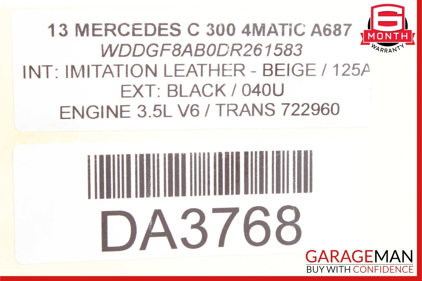08-11 Mercedes W204 C300 Left Side Engine Exhaust Camshaft Cam Shaft