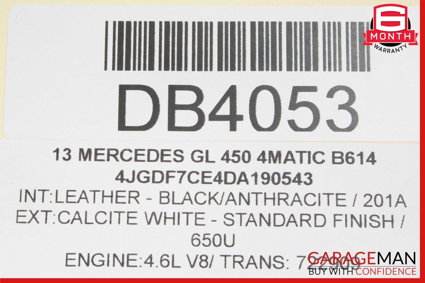13-16 Mercedes X166 GL450 Rear Left Driver Side Interior Door Panel Cover Trim