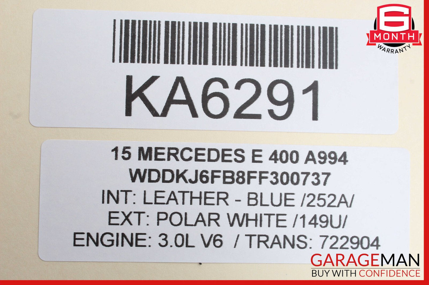 10-17 Mercedes W207 E400 C250 Left Side Exterior Door Handle Keyless Go OEM