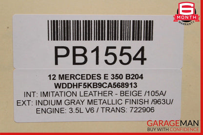 10-13 Mercedes E350 RWD Rear Differential Diff Axle Carrier 3.07 2123507804 OEM