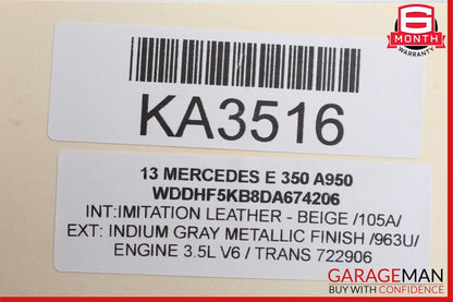 10-13 Mercedes W212 E350 Speedometer Odometer Instrument Cluster 2129001714