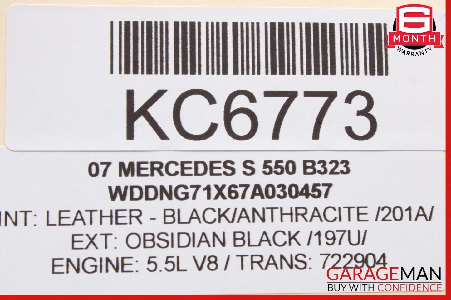 07-10 Mercedes W221 S550 CL550 Steering Column Control Switches Assembly Black