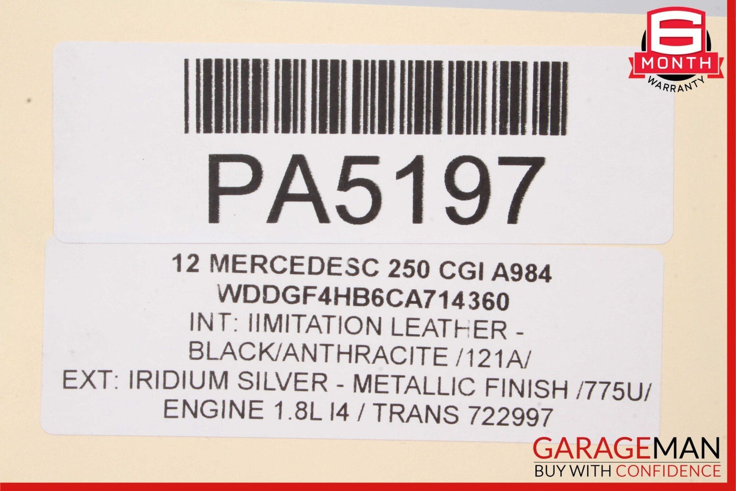 08-14 Mercedes W204 C250 AMG Sport Sedan Right Side Rocker Skirt Iridium Silver