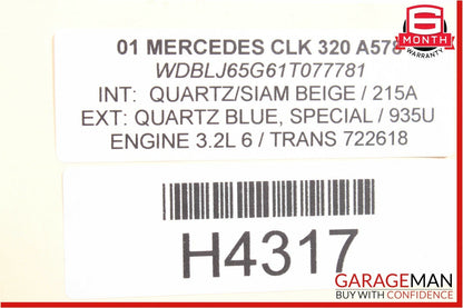97-03 Mercedes W208 CLK320 Engine Cooling Radiator AC A/C Condenser Assembly