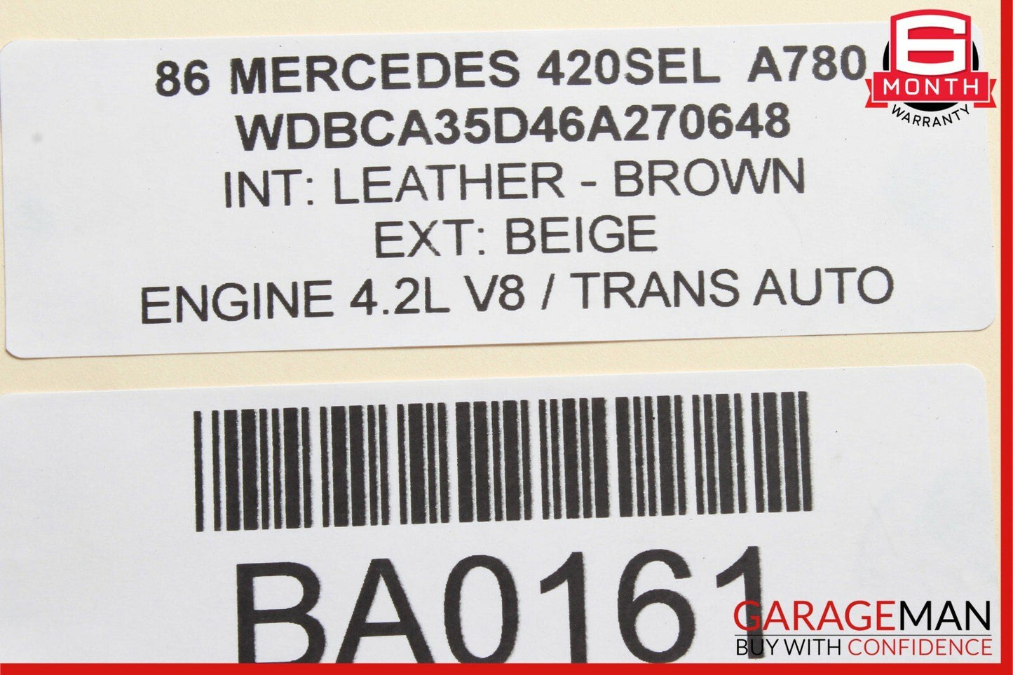 86-91 Mercedes W126 420SEL V8 Engine Motor Cooling Radiator OEM
