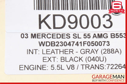 03-11 Mercedes R230 SL500 SL65 AMG Convertible Left Roof Load Assist Cylinder