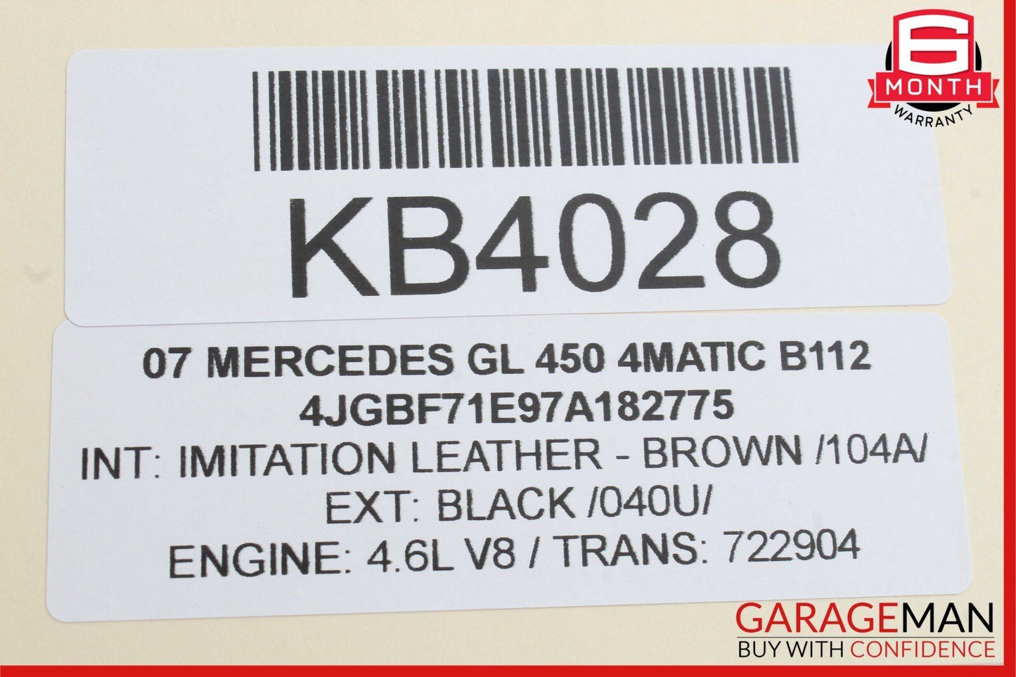 03-12 Mercedes X164 GL450 4MATIC Under Seat Control Module Front Right Side OEM