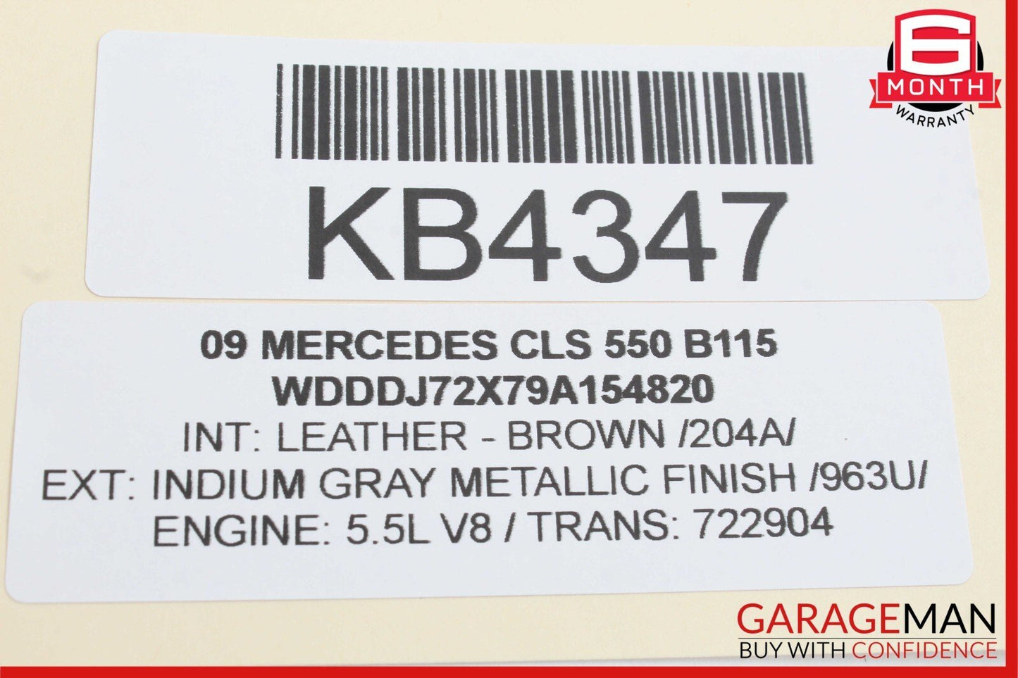 06-11 Mercedes W219 CLS550 Rear Right Side Exterior Door Handle Keyless Go OEM