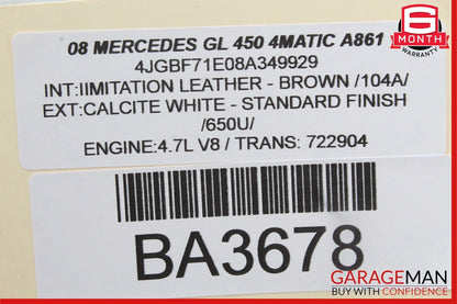 06-13 Mercedes ML350 R350 GL450 Front Right Door Window Regulator Motor Unit