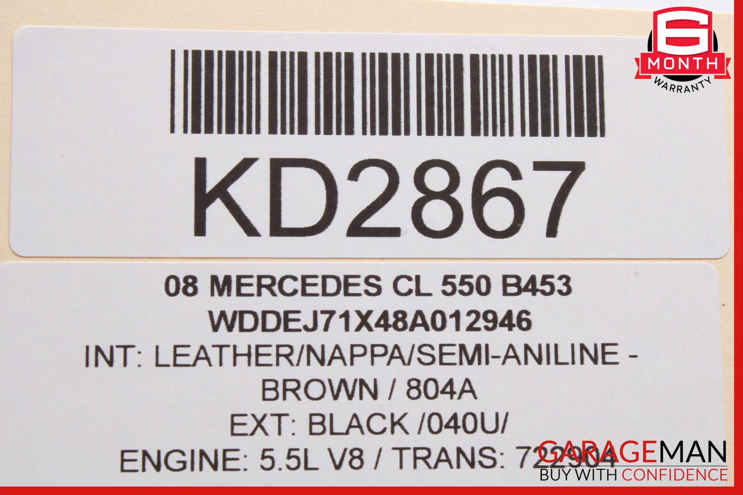 07-14 Mercede W216 CL550 Rear Tie Rod Lower Control Arm 2213520003 OEM