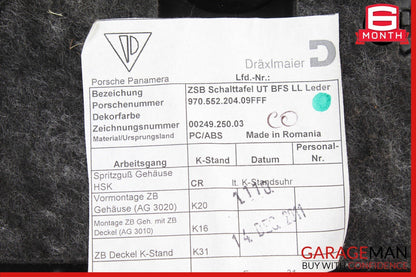 10-16 Porsche Panamera 970 Dashboard Glove Box Storage Tray Compartment Brown