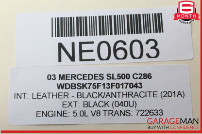 00-06 Mercedes R230 SL500 Voice Command Control Module 2208202185 OEM
