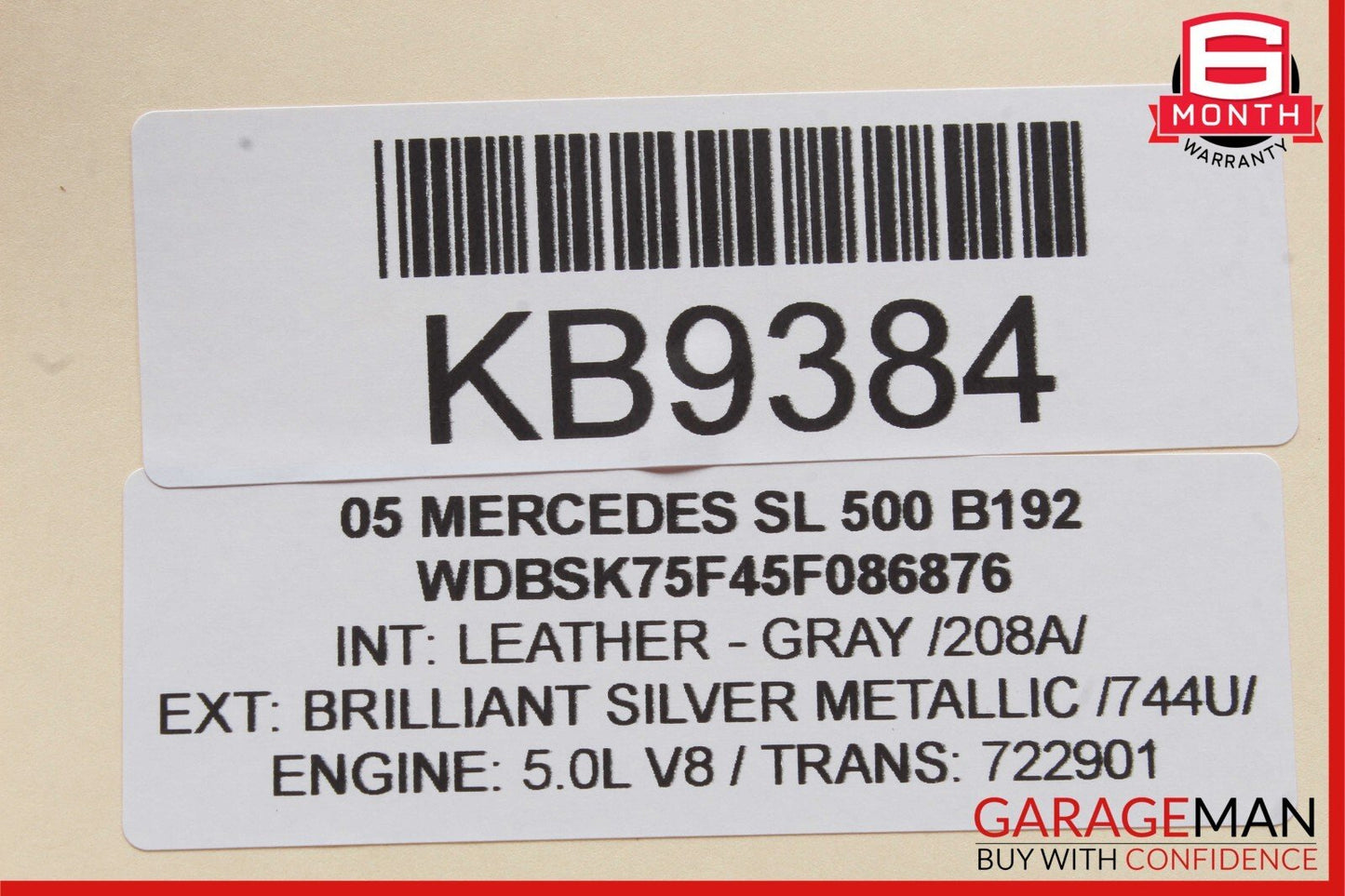 03-06 Mercedes R230 SL500 SL55 Steering Column Combination Switch Assembly Gray