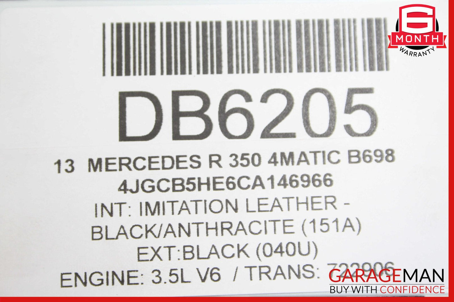 06-13 Mercedes W251 R350 R320 Right Side Skirt Rocker Panel Molding Black
