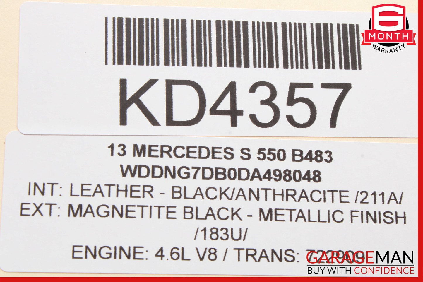 07-13 Mercedes W221 S550 S400 Front Right Keyless Go Exterior Door Handle OEM