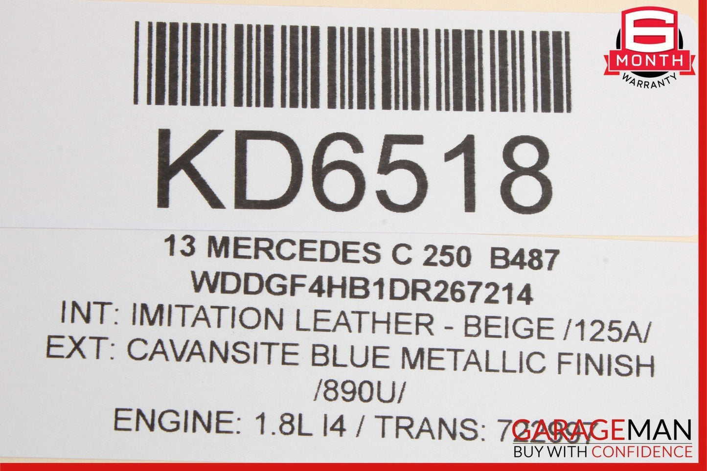 12-14 Mercedes W204 C250 1.8L Main Engine Motor Harness Wire Wiring Assembly OEM