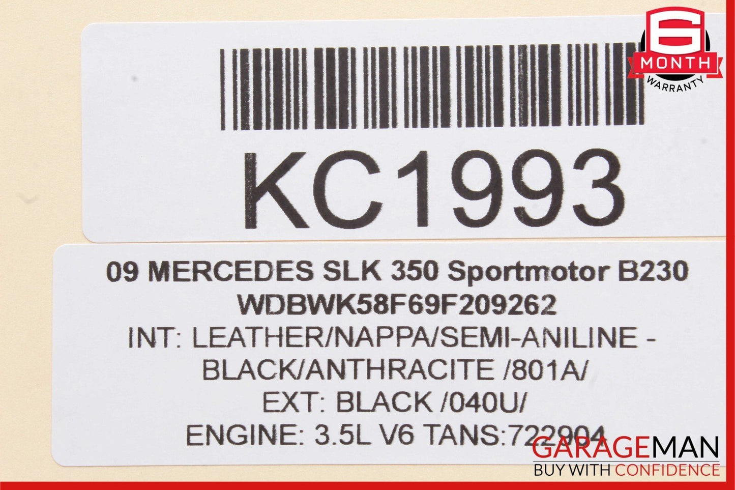 03-12 Mercedes R171 SLK350 SL55 AMG Window Regulator Motor Front Left Side OEM