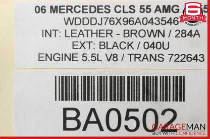 02-18 Mercedes S550 CL600 C32 CLS55 AMG AUX Auxiliary Circulation Water Pump OEM