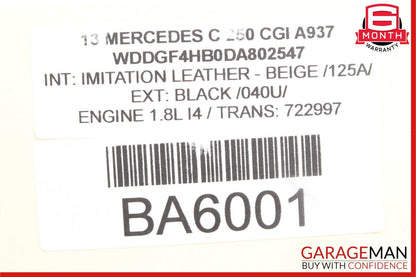 12-14 Mercedes W204 C300 C250 C350 Front Left Side Exterior Door Handle Black