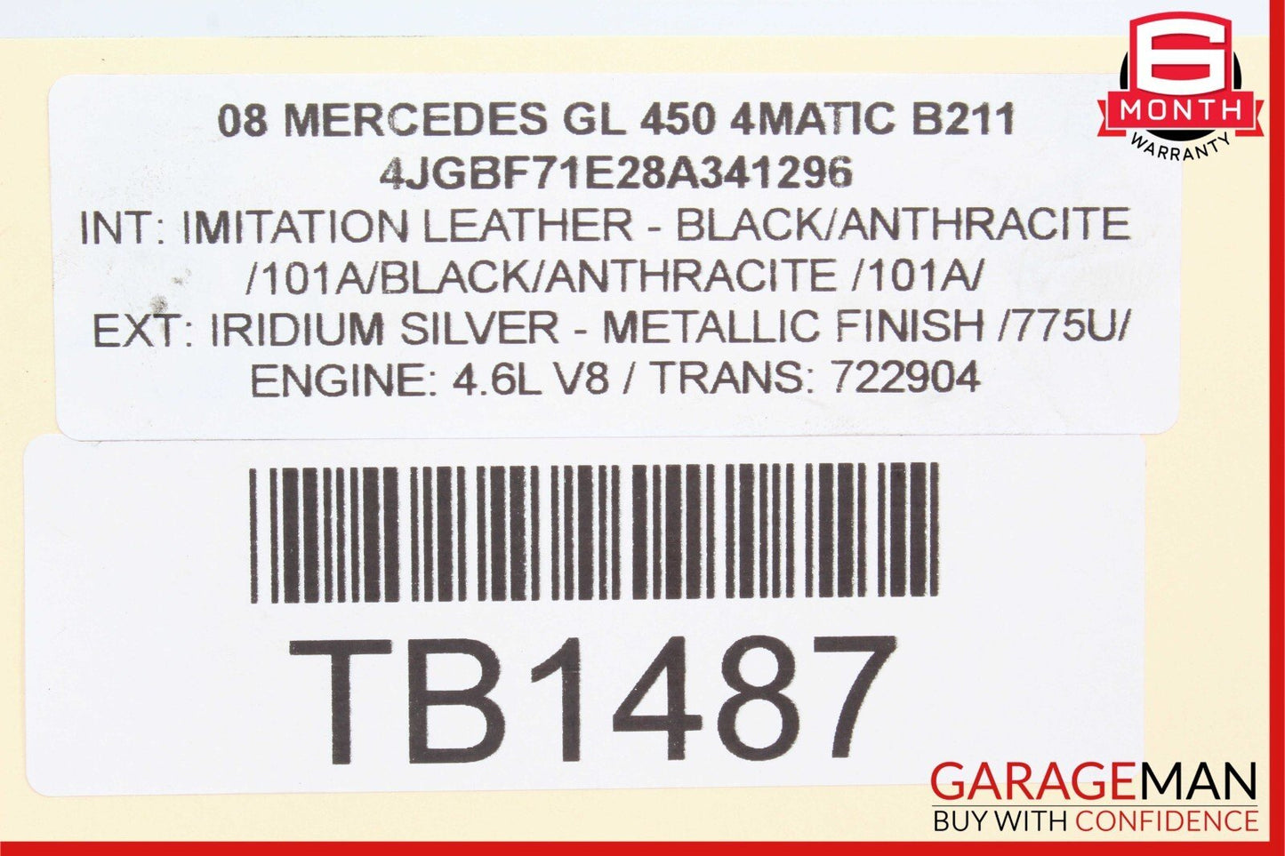 06-12 Mercedes GL450 ML550 GL350 Front Right Side CV Drive Shaft Driveshaft