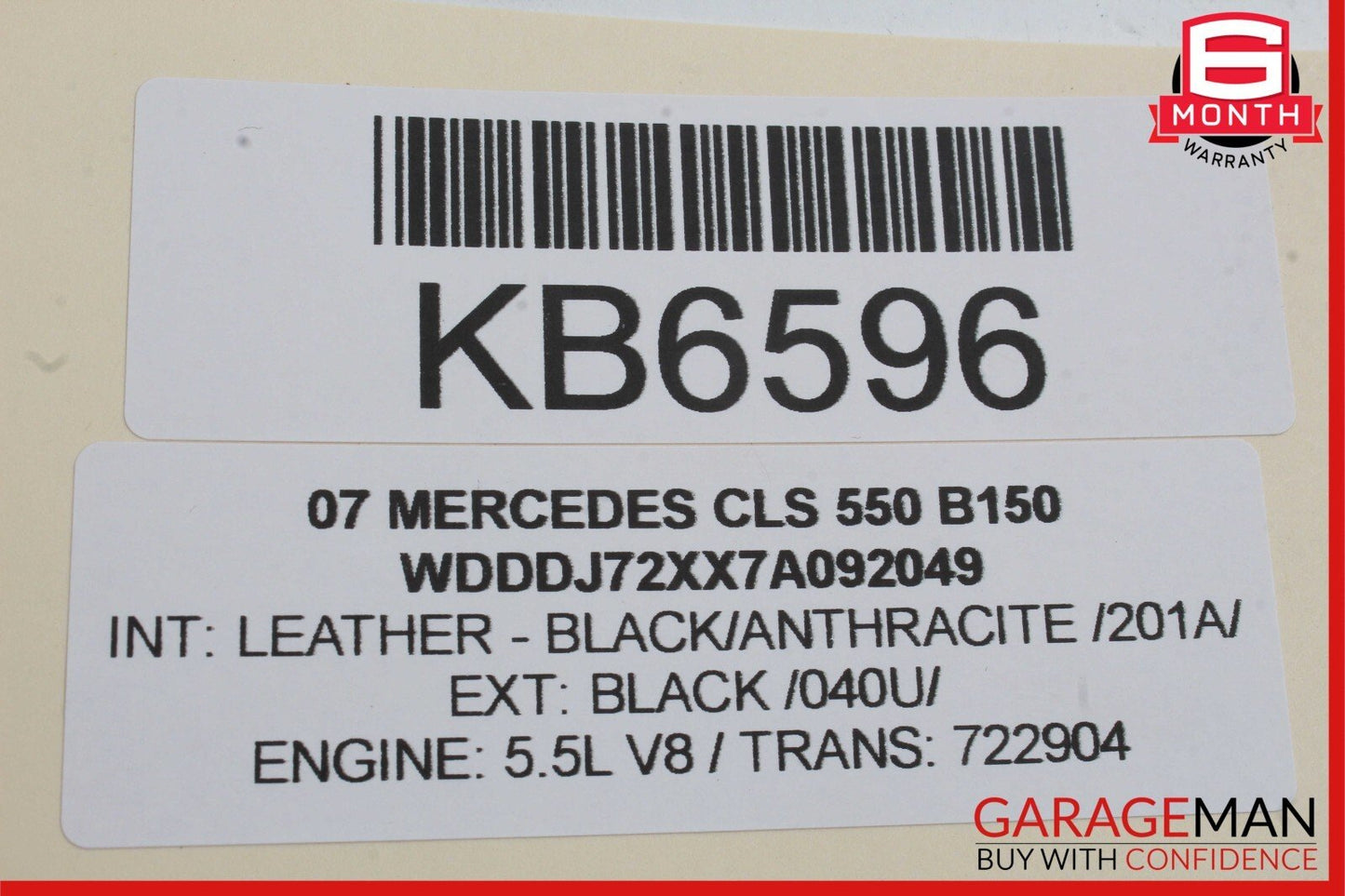 06-11 Mercedes W219 CLS550 Rear Right Door Window Regulator Motor Unit OEM