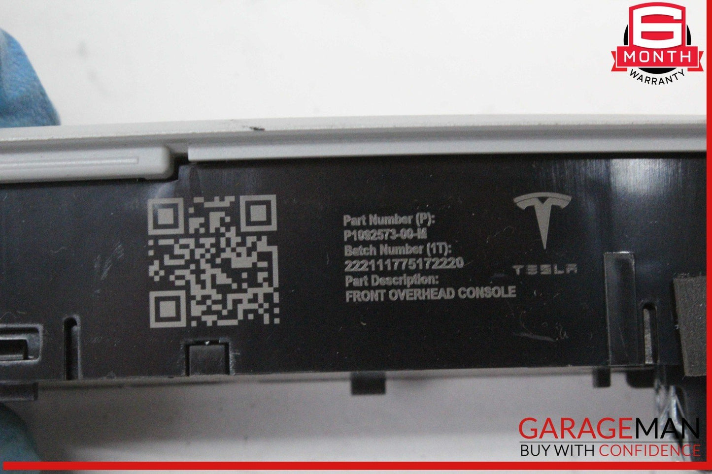 17-23 Tesla Model 3 Front Overhead Console Dome Light Lamp 109257300M OEM