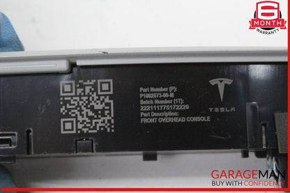 17-23 Tesla Model 3 Front Overhead Console Dome Light Lamp 109257300M OEM