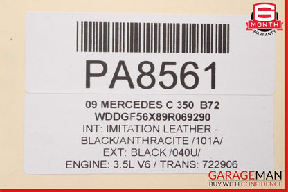 08-14 Mercedes W204 C300 C350 Sport Left Rocker Panel Side Skirt Black OEM