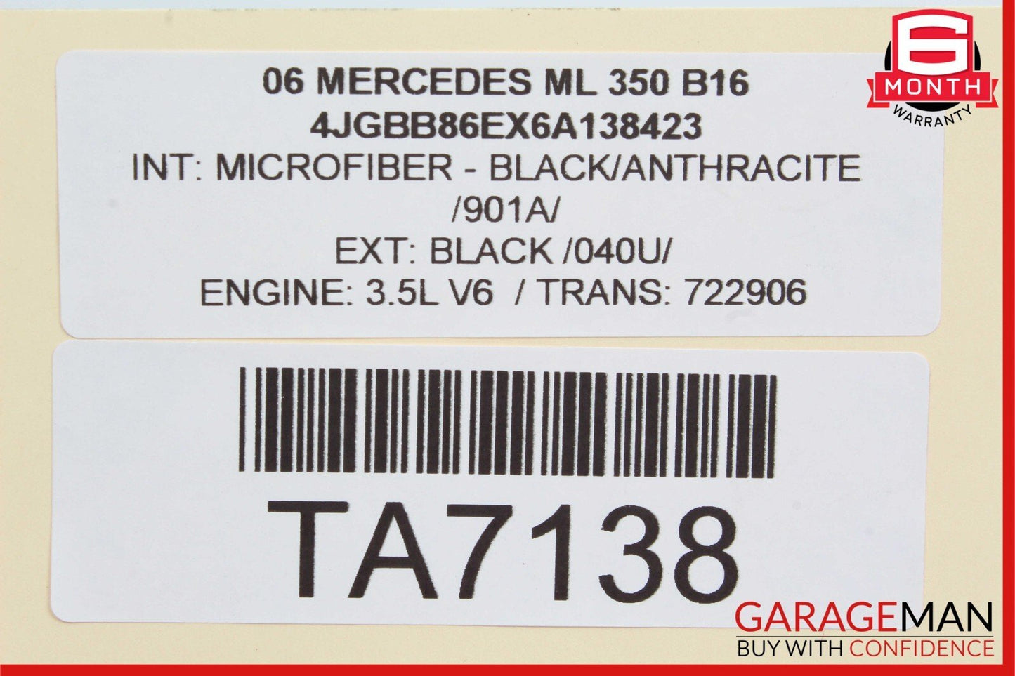 06-09 Mercedes W164 ML350 R500 Steering Wheel w/ Paddle Shifters 1644604703 OEM