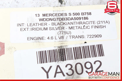11-14 Mercedes W221 S550 CL550 A/C AC Air Cooling Conditioning Compressor Pump