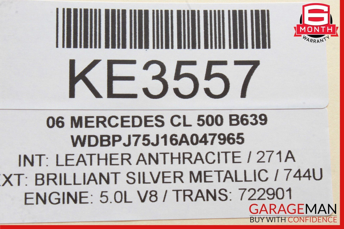 03-08 Mercedes W215 CL500 CL55 SL600 S55 AMG 6 Disk CD Changer Player MC3330 OEM