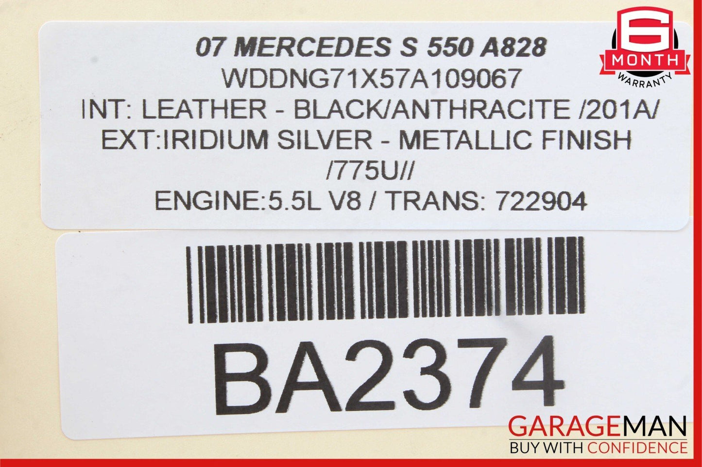07-13 Mercedes W221 S350 S600 Rear Left Side Keyless Go Door Lock Latch Actuator