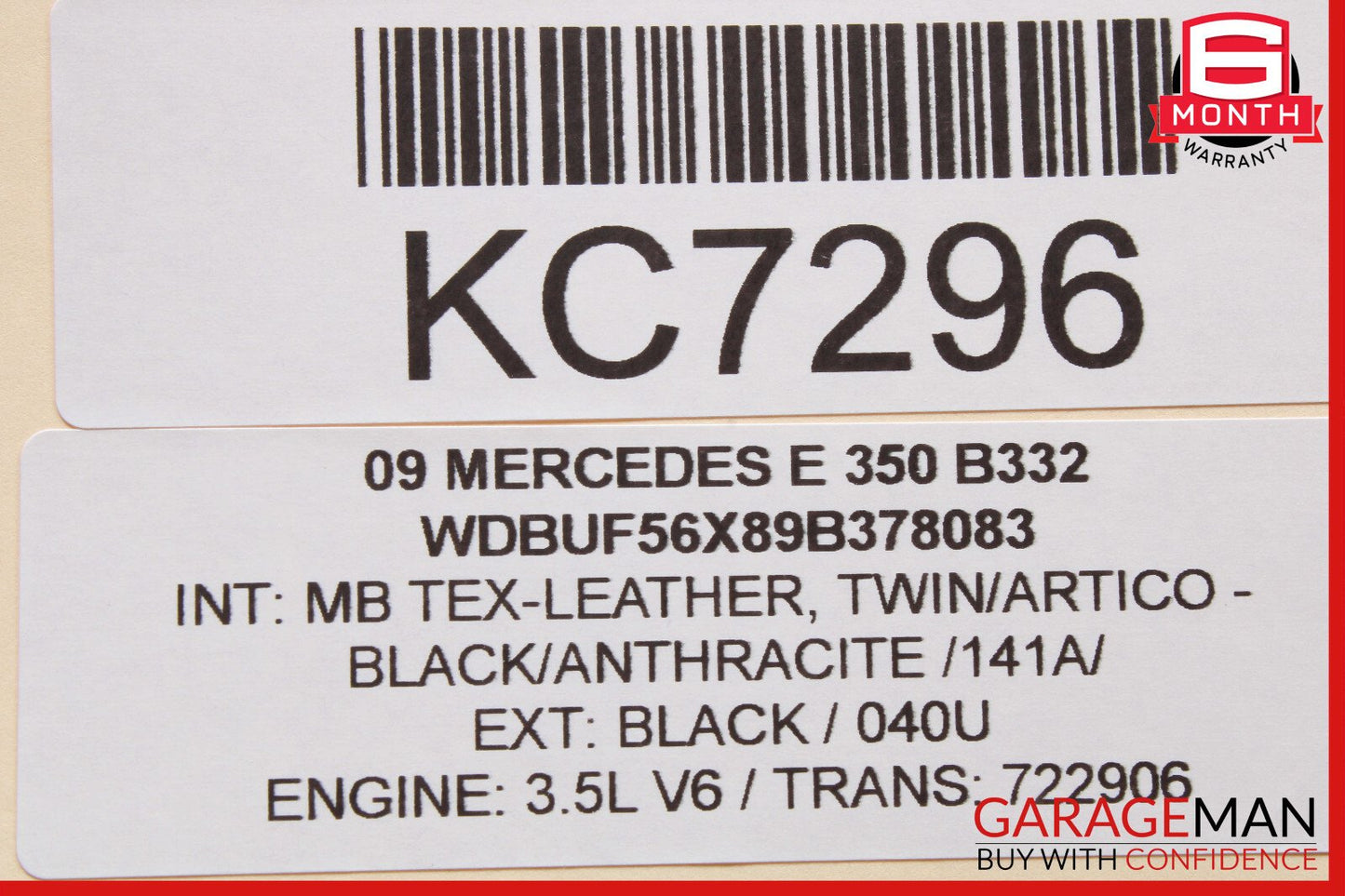 03-09 Mercedes W211 E350 Front Right Passenger Side Door Handle Black OEM