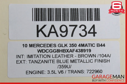 10-15 Mercedes X204 GLK250 GLK350 Front Left Side Top Upper Seat Cushion Brown