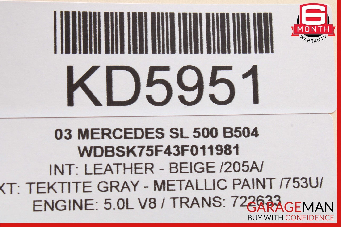 03-09 Mercedes R230 SL500 CLK350 CLK550 4 Spoke Steering Wheel Gray OEM