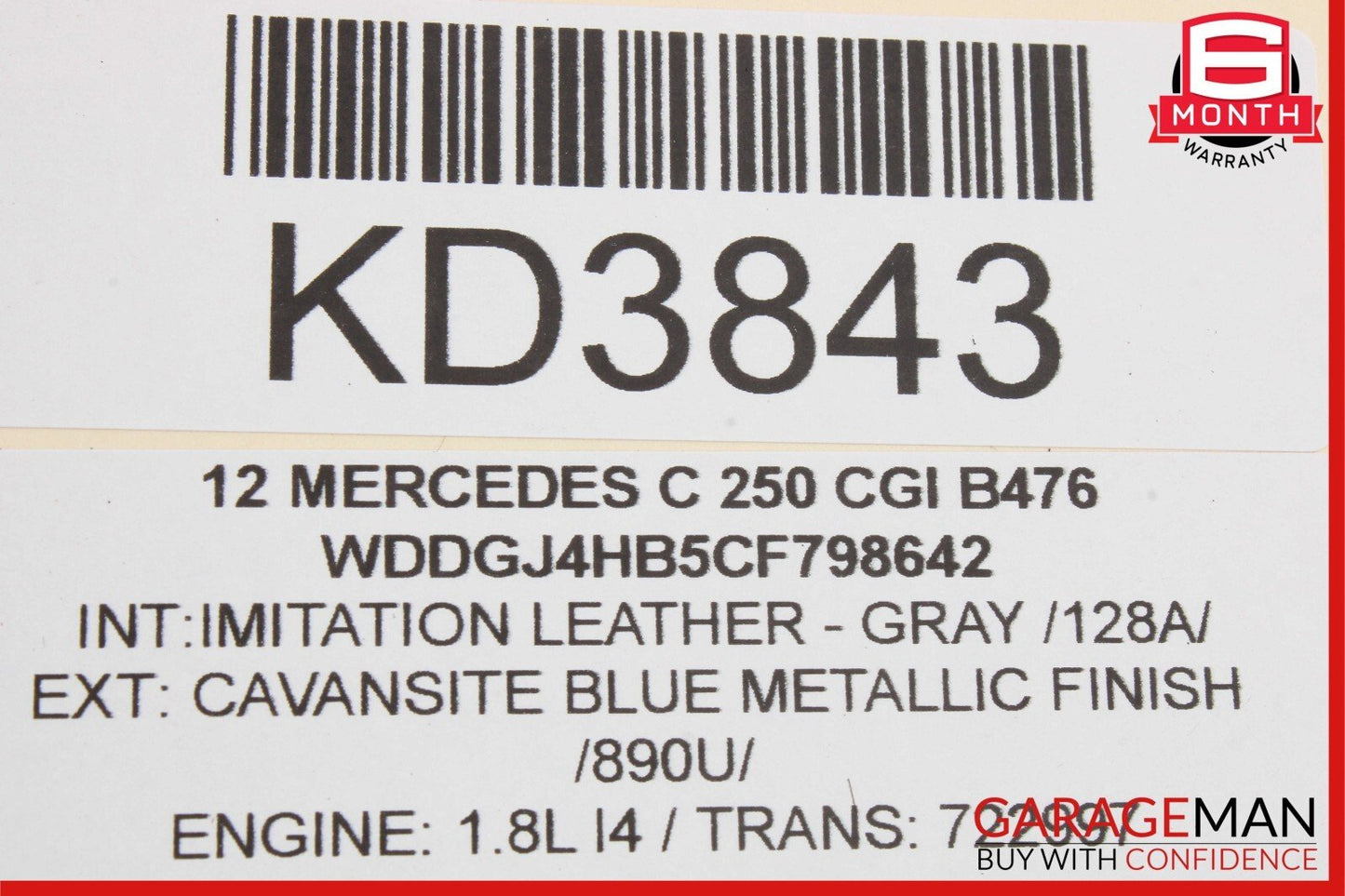 08-14 Mercedes W204 C250 C300 C350 Front Left Door Lock Latch Actuator OEM