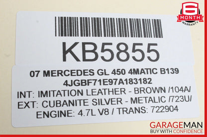 06-12 Mercedes X164 GL450 4MATIC Speaker Door Mirror Cover Right Side Brown OEM