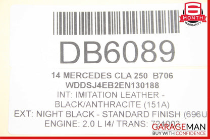 14-18 Mercedes W117 CLA250 Front Left Interior Door Trim Panel Cover OEM