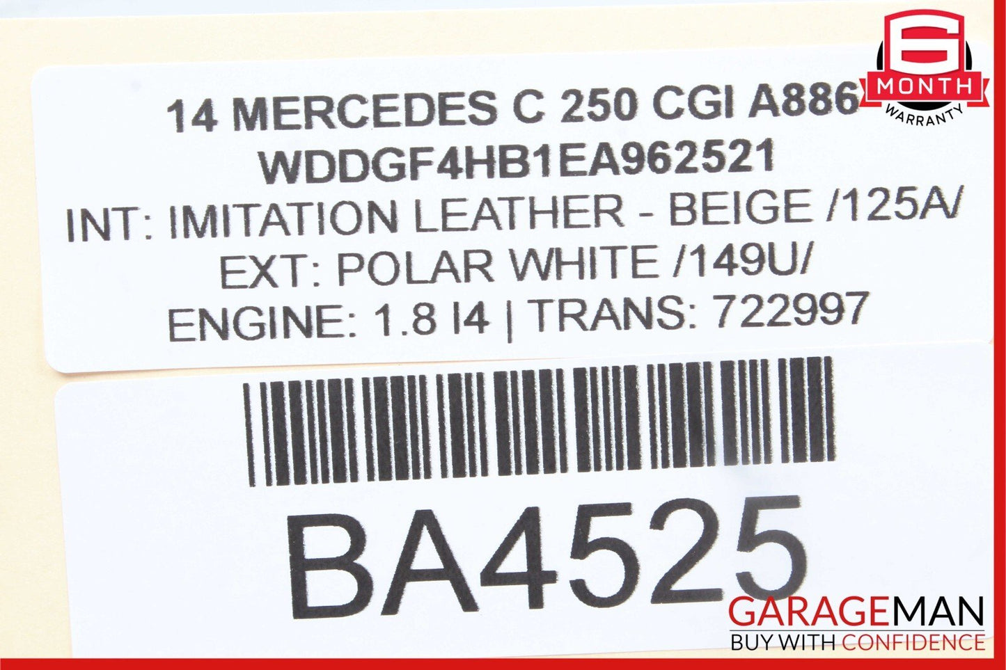 08-15 Mercedes W204 C350 C250 C63 AMG Front Right Side Door Control Module Unit